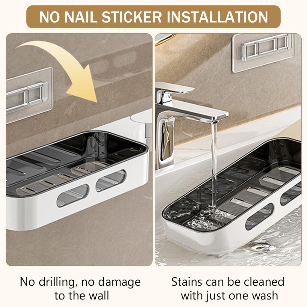 HASTHIP Self Adhesive Corner Shelf for Bathroom, 2Pcs Bathroom Organizer 90-degree Wall Corner Organizer for Shampoo, Soap, Lotions, Cosmetics, Toiletries, Kitchen Essentials (White) HASTHIP Self Adhesive Corner Shelf for Bathroom, 2Pcs Bathroom Organizer 90-degree Wall Corner Organizer for Shampoo, Soap, Lotions, Cosmetics, Toiletries, Kitchen Essentials (White)